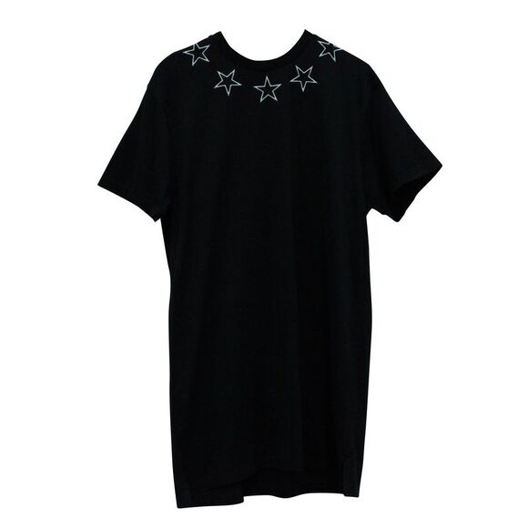 Givenchy Stars All Over Neck Cotton T-Shirt Black Cotton - Picture 1 of 4